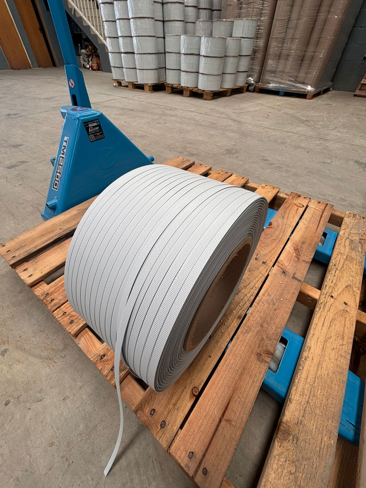 Foto da fábrica — produção de fitas industriais
